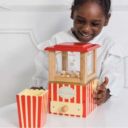 Le Toy Van - Wooden Honeybake Retro Popcorn Machine | Cinema, Kitchen Or Movies Pretend Play | Movie Night Role Kids Play Toy - Image 5