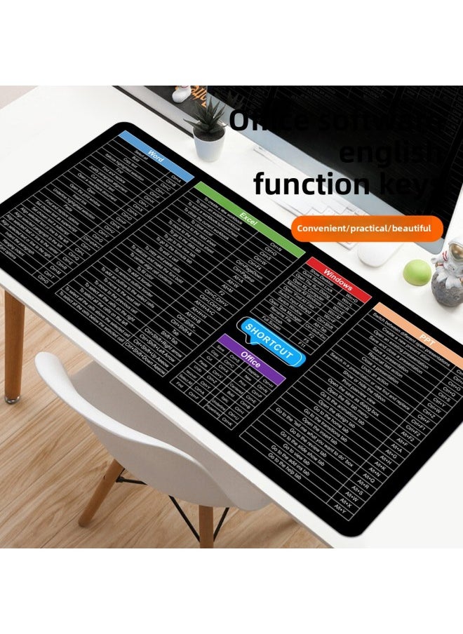 Generic - Full English Office Shortcut Mouse Pad CAD Commonly Used PS Software AI Multi-function Oversized Desktop Pad-Color:800*400*3mm-Pattern:TS1079 - Image 1