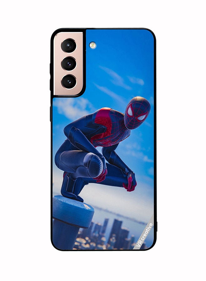 VR CREATIVE Protective Case Cover For Samsung Galaxy S21 5G Spiderman Design Multicolour - Image 1