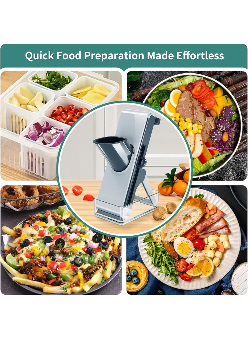 Arabest 4-in-1 Multifunctional Mandoline Slicer, Stainless Steel & Plastic Vegetable Cutter for Fast Meal Prep, Kitchen Essential for Home Cooks, Housewives & Busy Professionals - Image 3