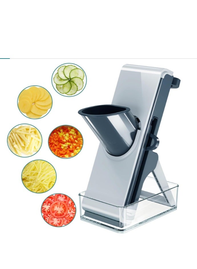 Arabest 4-in-1 Multifunctional Mandoline Slicer, Stainless Steel & Plastic Vegetable Cutter for Fast Meal Prep, Kitchen Essential for Home Cooks, Housewives & Busy Professionals - Image 1