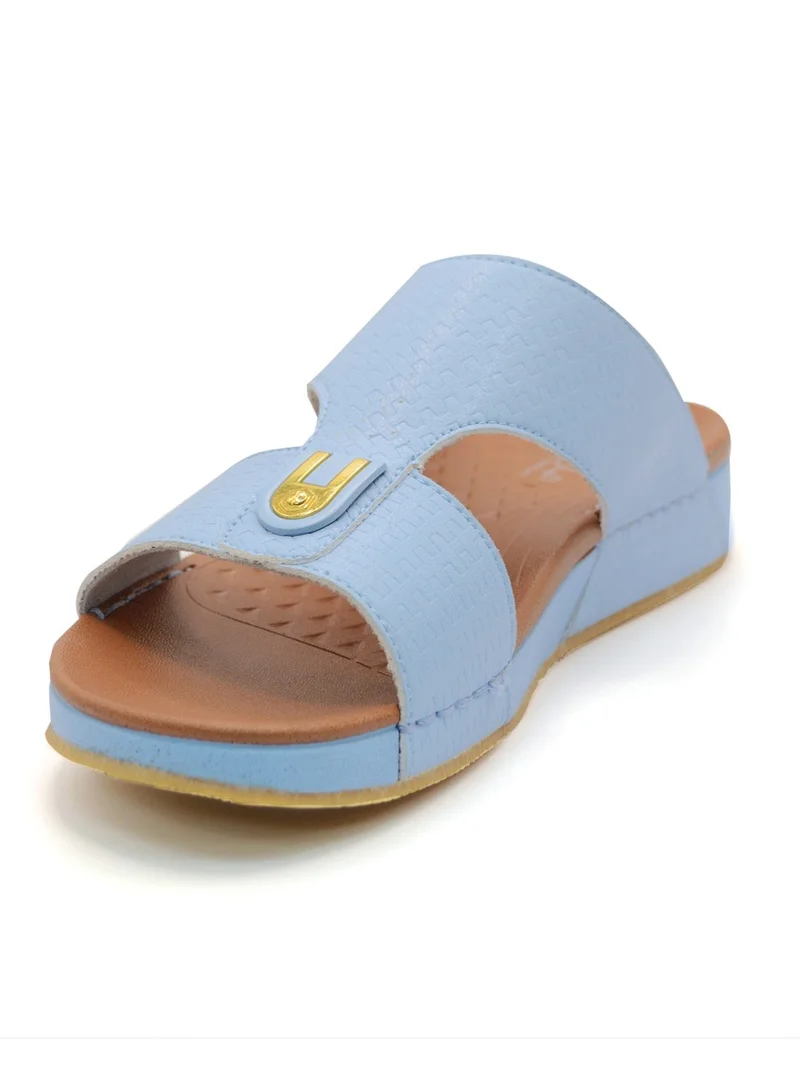ال_باز صندل عربي أزرق فاتح للرجال من الباز - صنادل جلدية للرجال - صنادل جلدية مفتوحة عند الأصابع للرجال