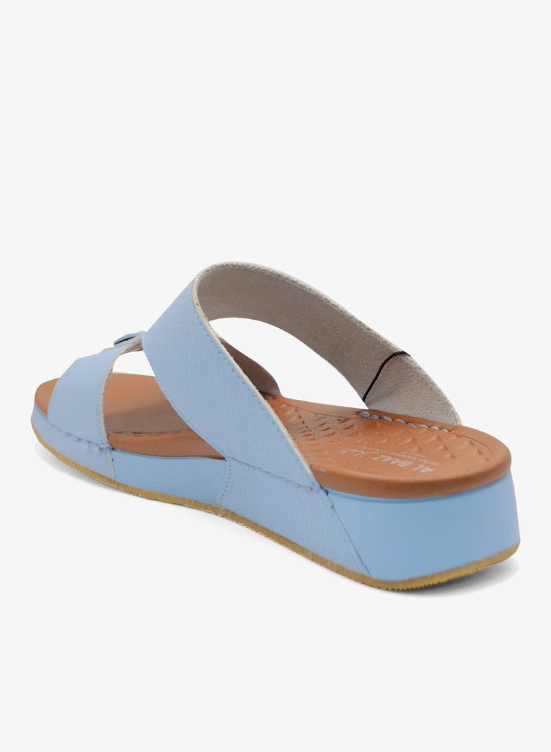 Al Baaz Light Blue Arabic Sandals for Men - Traditional Leather Men Sandals - Image 3