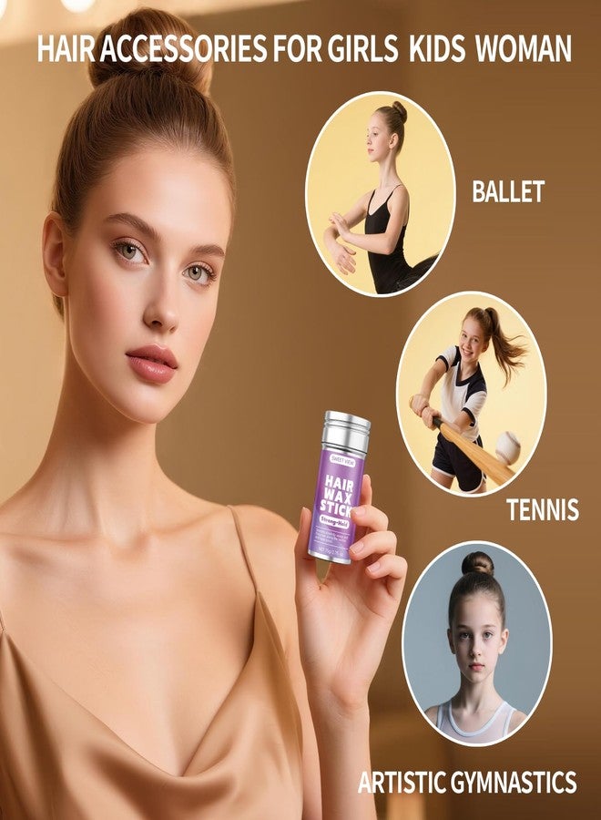 SWEET VIEW Boar Bristle Slick Back Hair Brush & Hair Wax Stick for Smooth Flyaways, Frizz, Sleek Ponytail, Buns and Edge Baby Hair, Styling Accessories for Girls, Kids and Women - Image 4