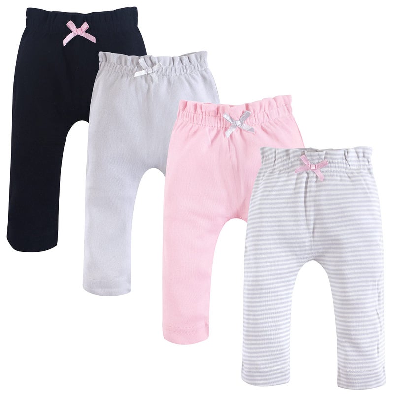 Touched by Nature Touched by Nature Unisex Baby Organic Cotton Pants Gray Pink 03 Months