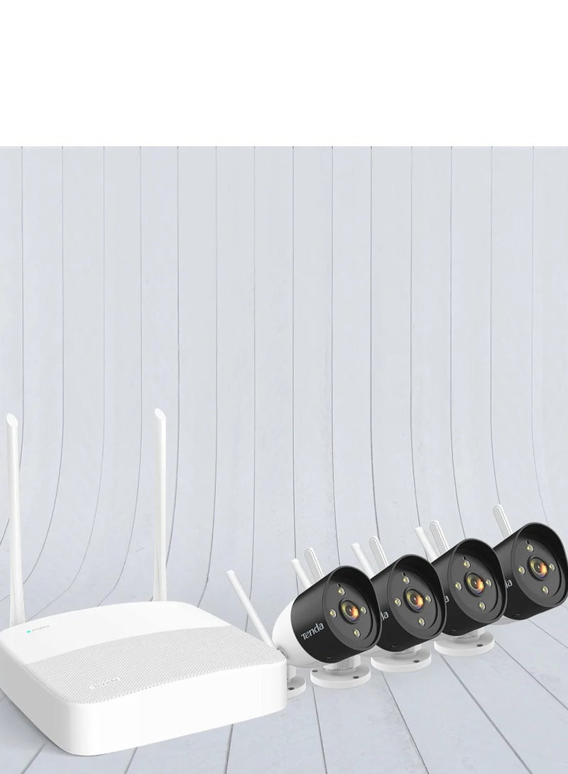 تيندا كيت تيندا واي فاي جهاز 8 مخرج مع 4 كاميرا 4 ميجاالوان بمايك تسمع وتتكلم مع امكانية اضافة 4 كاميرا من نفس النوع - Image 1