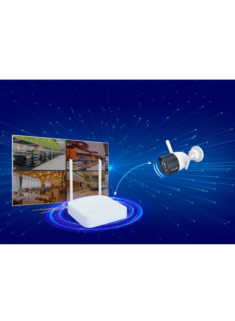 تيندا كيت تيندا واي فاي جهاز 8 مخرج مع 4 كاميرا 4 ميجاالوان بمايك تسمع وتتكلم مع امكانية اضافة 4 كاميرا من نفس النوع - Image 2