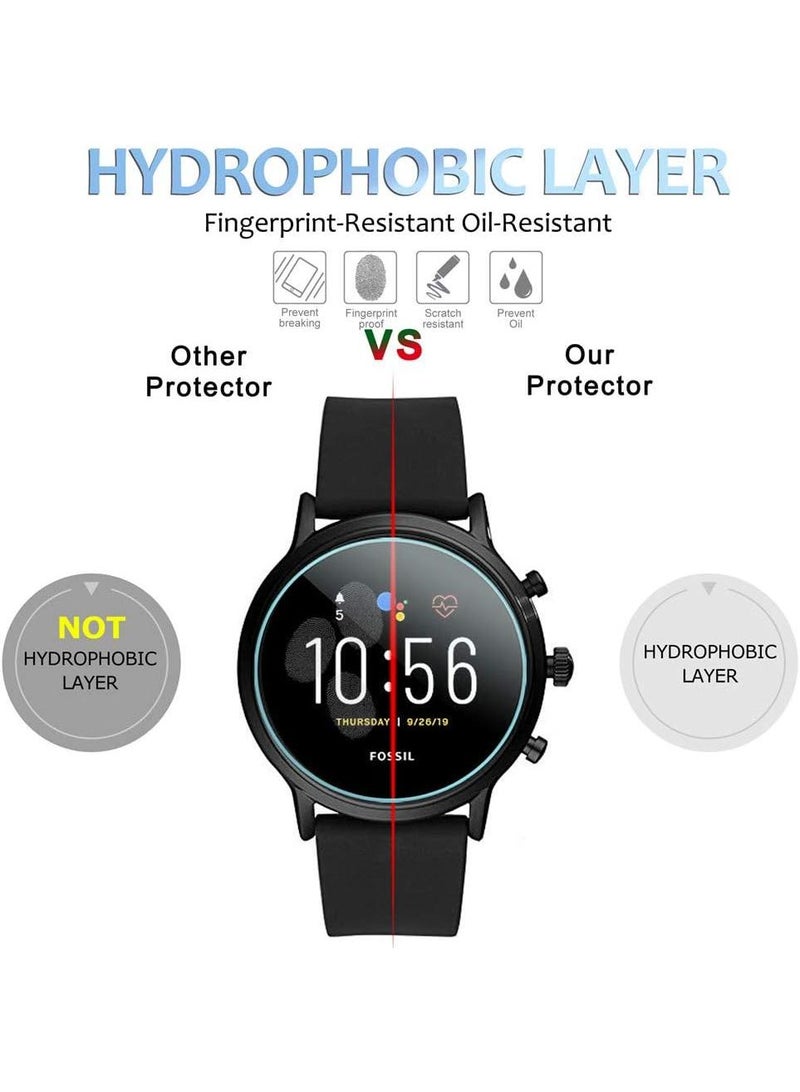 Y&D 4Piece Suitable For Fossil Gen5E 42mm  HD Eye Protection Purple Tempered Watch Glass Film - Image 4