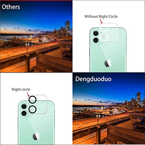 Dengduoduo 3 Pack Camera Lens Protector for iPhone 11 & iPhone 12 Mini, Ultra HD, Tempered Glass, 9H Hardness, Anti-Scratch, Case Friendly, Easy to Install [No Affect on Night Shots] - Image 4