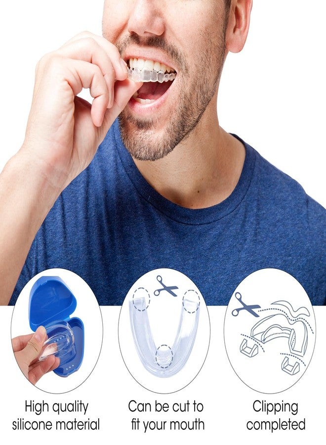 Buildcon 2 Pairs Night Guards for Teeth Grinding, Comfort Fit Mouth Guard for Teeth Clenching, Reusable Teeth Guard for Nighttime Protection, Travel-Friendly Dental Protection - Image 3