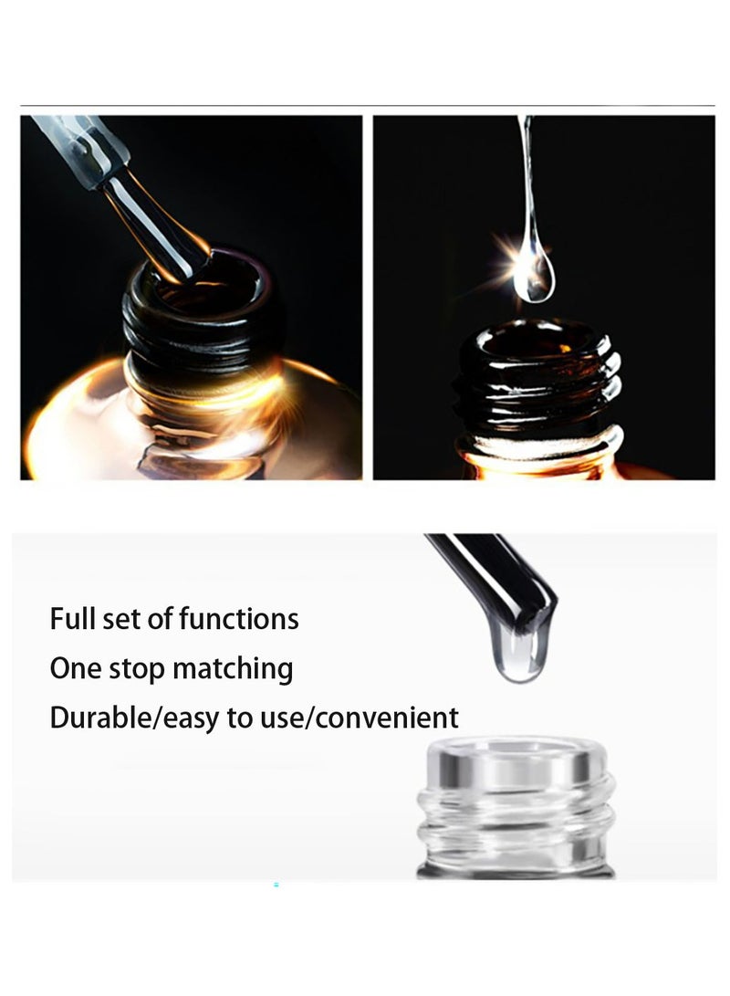 Top Coat Gel Matte Nail Clear No Wipe Top Coats Nail Polishes Quick Dry UV LED Paint High Gloss Shiny Long Lasting Glossy Vegan Volumizing Stain Resistant Prevent Discoloration Nature Strong 15ml