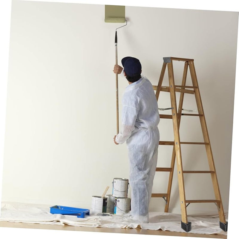 2Pcs Thick Rubber Ladder Foot Protectors Non Slip Floor Protection Mats - Image 3