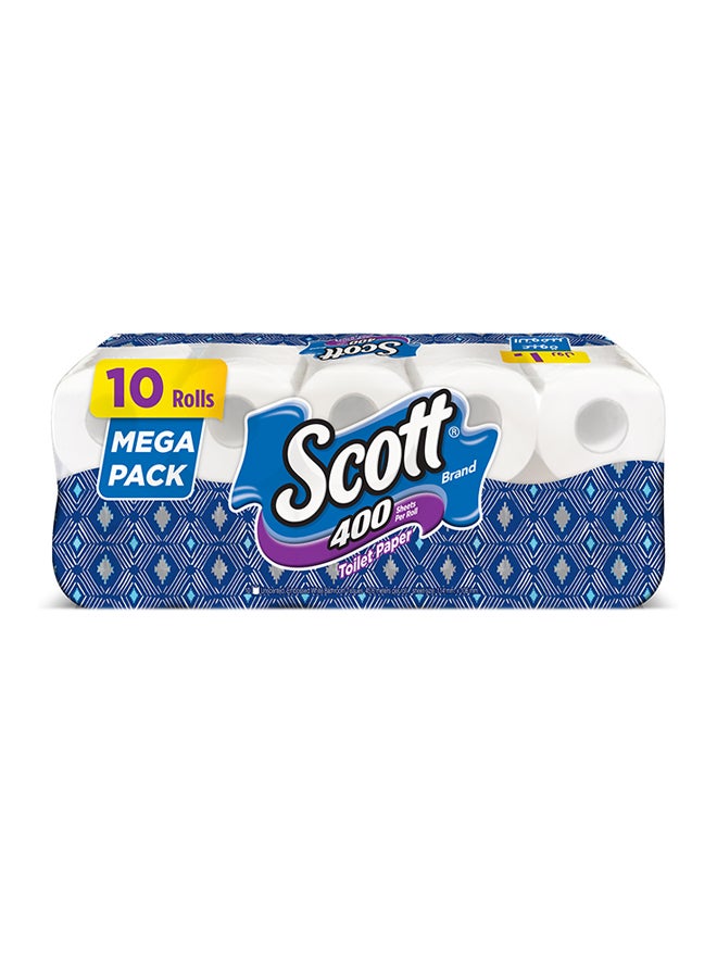Scott Toilet Tissue 400 Sheets Mega Roll 10 Rolls - Image 1