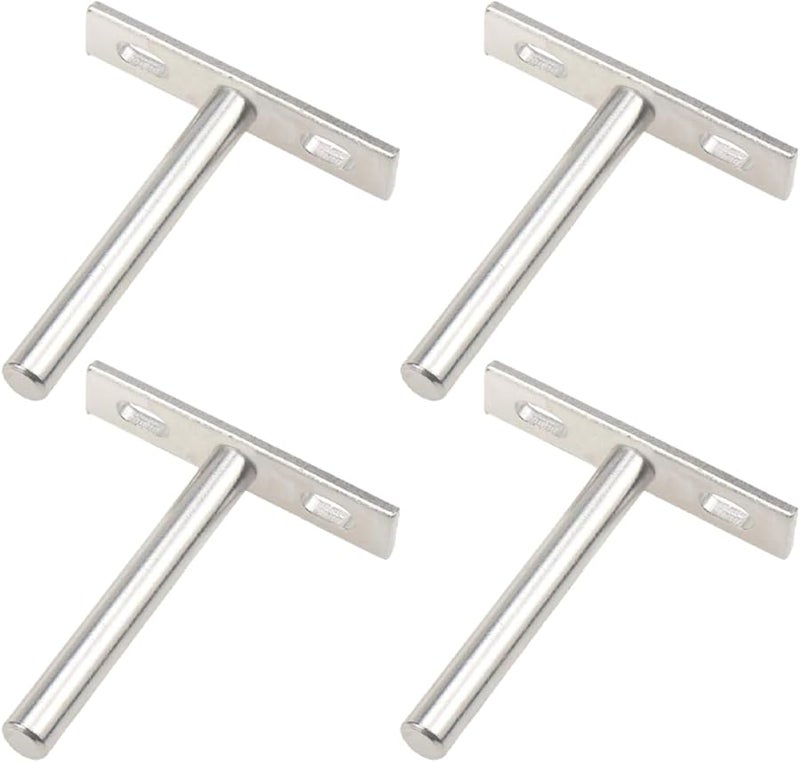 Tehaux 4Pcs 13X7CM Concealed Floating Shelf Brackets Wall Mounted Space Saving Design - Image 1