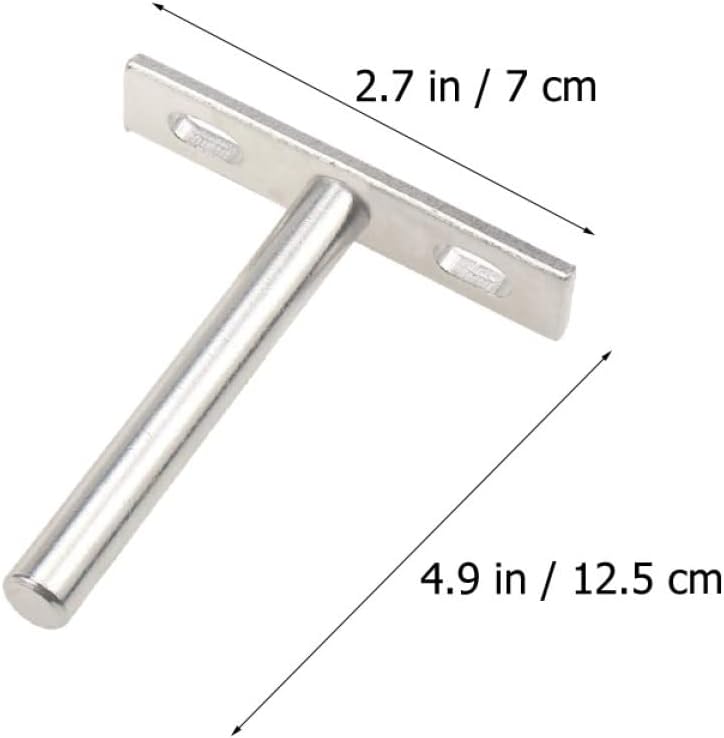 Tehaux 4Pcs 13X7CM Concealed Floating Shelf Brackets Wall Mounted Space Saving Design - Image 3