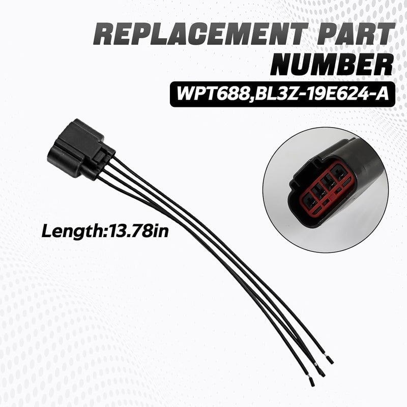 HIMARKLIF HVAC Blower Motor Resistor Connector Wire Harness Pigtail, AC Fan Blower Wire Assembly Compatible with Ford Expedition 2010-2017,F-150 2010-2014,Lincoln Navigator 2011-2017 Replace# WPT688 - Image 3