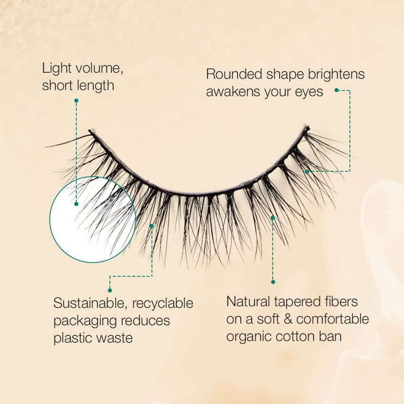 Ardell Eco Lashes Natural 451 - Sustainable False Eyelashes, Reusable Strip Lashes, Vegan & Cruelty-Free, 2 Pairs - Image 4
