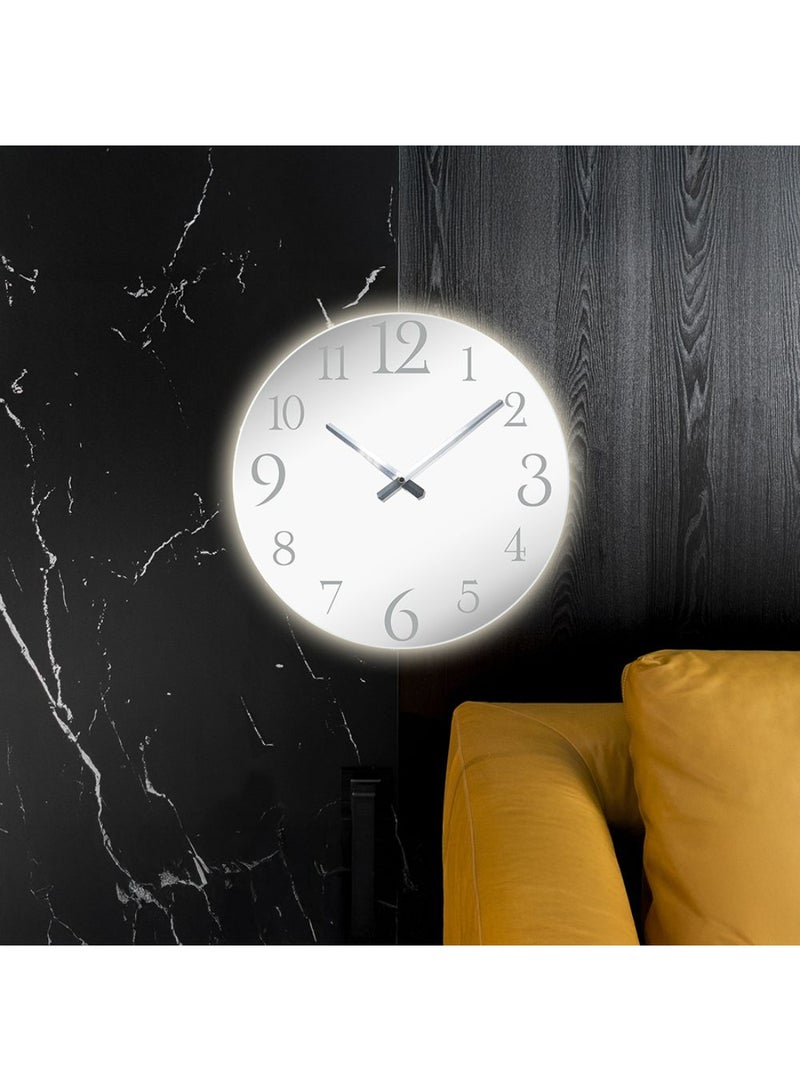 DANUBE HOME Cambridge Mirror Shiny Wall Clock – Elegant Modern Decorative Wall Clock with Reflective Mirror Finish, Silent Quartz Movement, Perfect for Living Room, Office & Contemporary Decor L40 x W4.5 x H40 Cm - Image 1