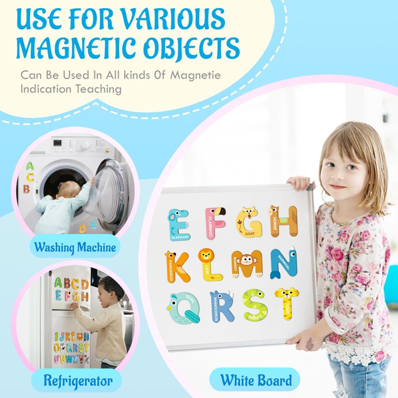 Soarly Magnetic Letters for Toddlers 1-3, 26PCS Cute Animal Alphabet Magnets Letters Learning Toys for Toddlers 1-3 Uppercase ABC Magnets for Refrigerator Best Gifts for Birthday Easter Basket Stuffers - Image 4