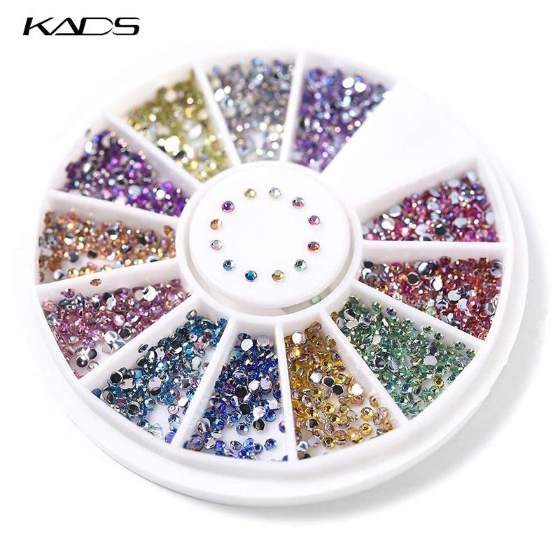 KADS12 Colors 600 Pcs Nail Art Decorations Valentine's Day Crystal Glitters Rhinestones Acrylic Tips Manicure Decoration for Nail Tools - Image 2