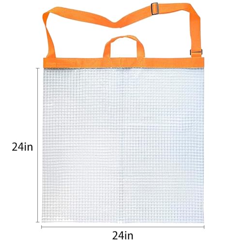 NVAAV Fishing Fish Weigh in Bag Large Size 24 IN x 24 IN Tournament Catch Transport Bass Walleye Sack Orange - Image 3