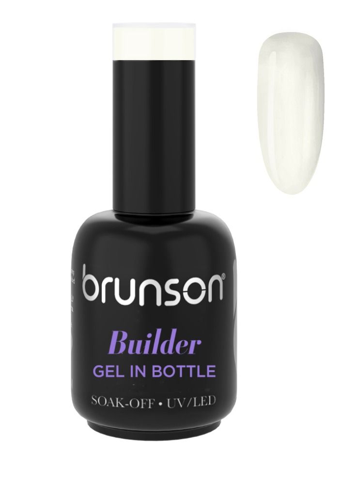 brunson Builder Gel, 10 in-1 Builder Gel In A Bottle 18ml Soak Off UV/LED Hard Gel for Nail extension Builder Base Gel Nail Polish for Long lasting Fake Nails Manicure Strong Nails Tips for Nail Art