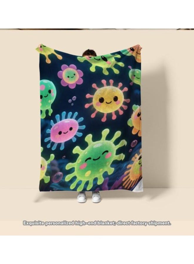 general Baby and children's cartoon flannel thin blanket (warm and comfortable, suitable for sleep, game use) 70cm*100cm - 1071 - Image 1