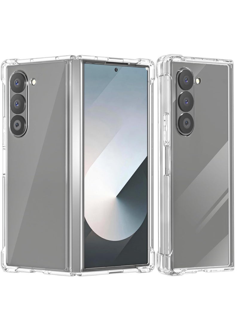 MIGOFAST Samsung Galaxy Z Fold 6 Clear Case Hard PC Back & Soft TPU Bumper Transparent Protective Cover Shockproof Scratch Resistant Case for Samsung Galaxy Z Fold6 5G - Image 1