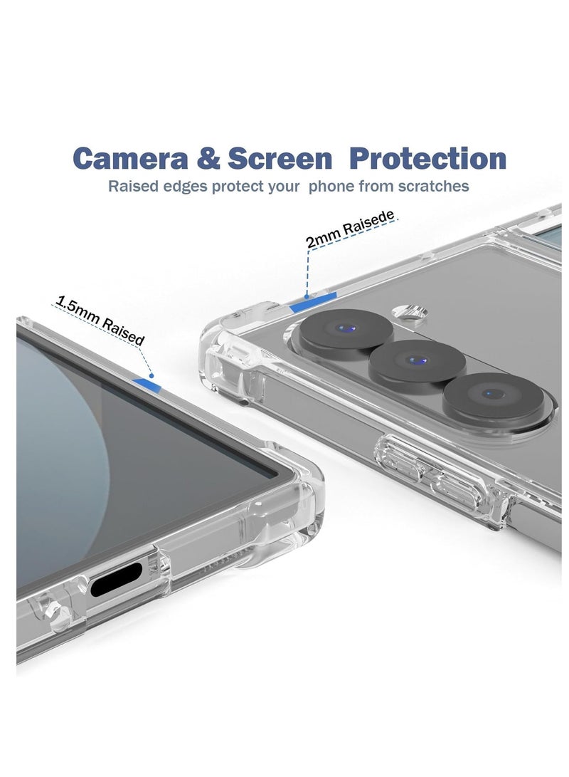 MIGOFAST Samsung Galaxy Z Fold 6 Clear Case Hard PC Back & Soft TPU Bumper Transparent Protective Cover Shockproof Scratch Resistant Case for Samsung Galaxy Z Fold6 5G - Image 2