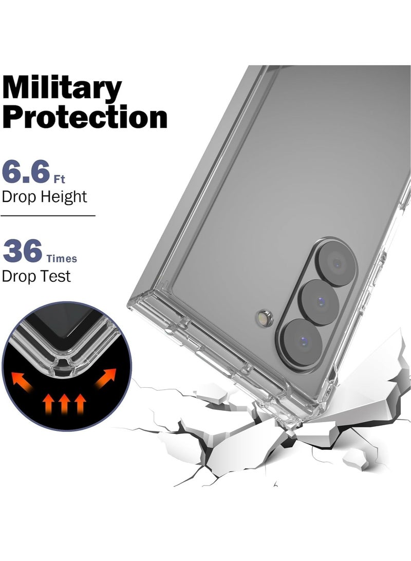 MIGOFAST Samsung Galaxy Z Fold 6 Clear Case Hard PC Back & Soft TPU Bumper Transparent Protective Cover Shockproof Scratch Resistant Case for Samsung Galaxy Z Fold6 5G - Image 4