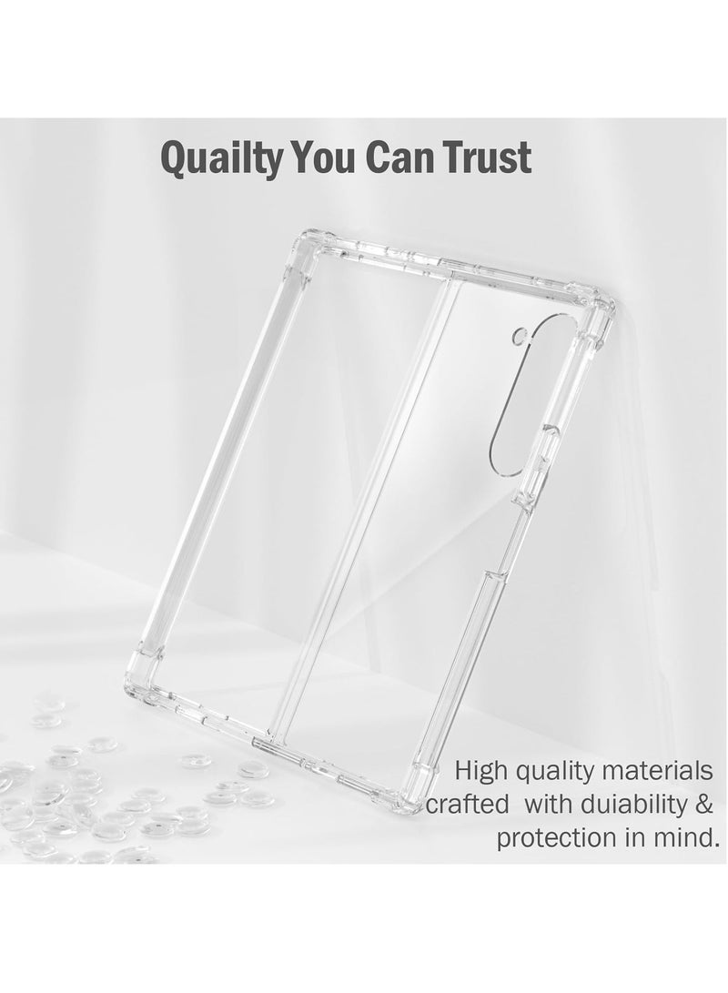 MIGOFAST Samsung Galaxy Z Fold 6 Clear Case Hard PC Back & Soft TPU Bumper Transparent Protective Cover Shockproof Scratch Resistant Case for Samsung Galaxy Z Fold6 5G - Image 5