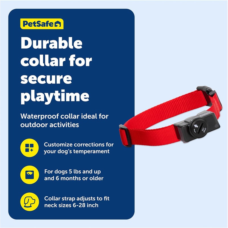 PetSafe Wireless Pet Containment System Receiver Collar - Waterproof & Adjustable with 5 Correction Levels for Dogs 8lbs+ - Image 4