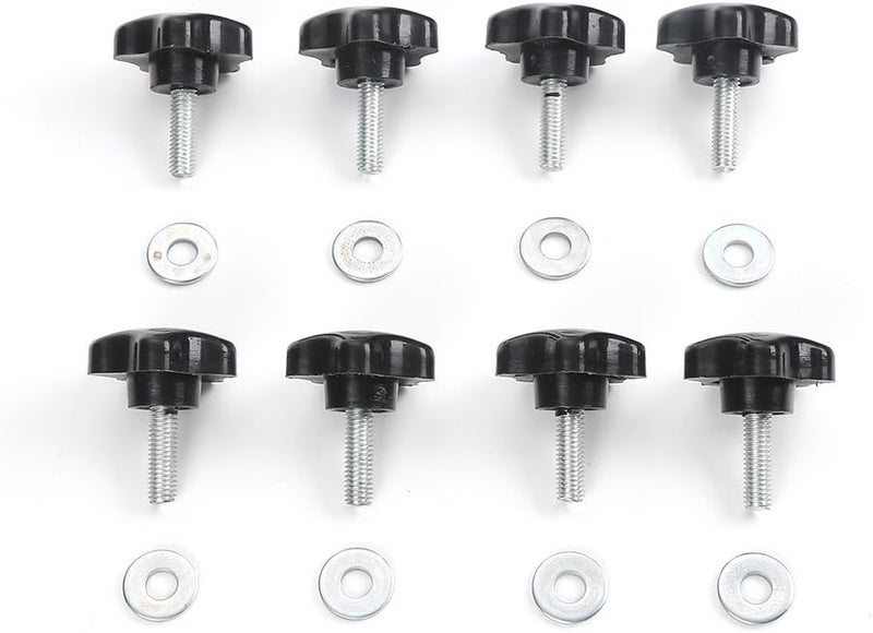 JeCar Black Hard Top Quick Removal Tee Knobs Kit for Jeep JK - Image 1