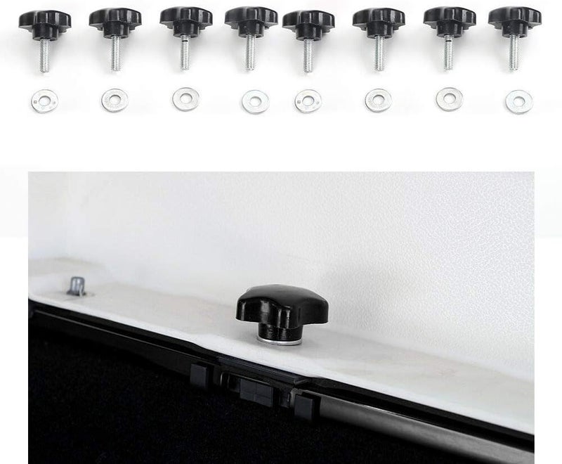 JeCar Black Hard Top Quick Removal Tee Knobs Kit for Jeep JK - Image 2