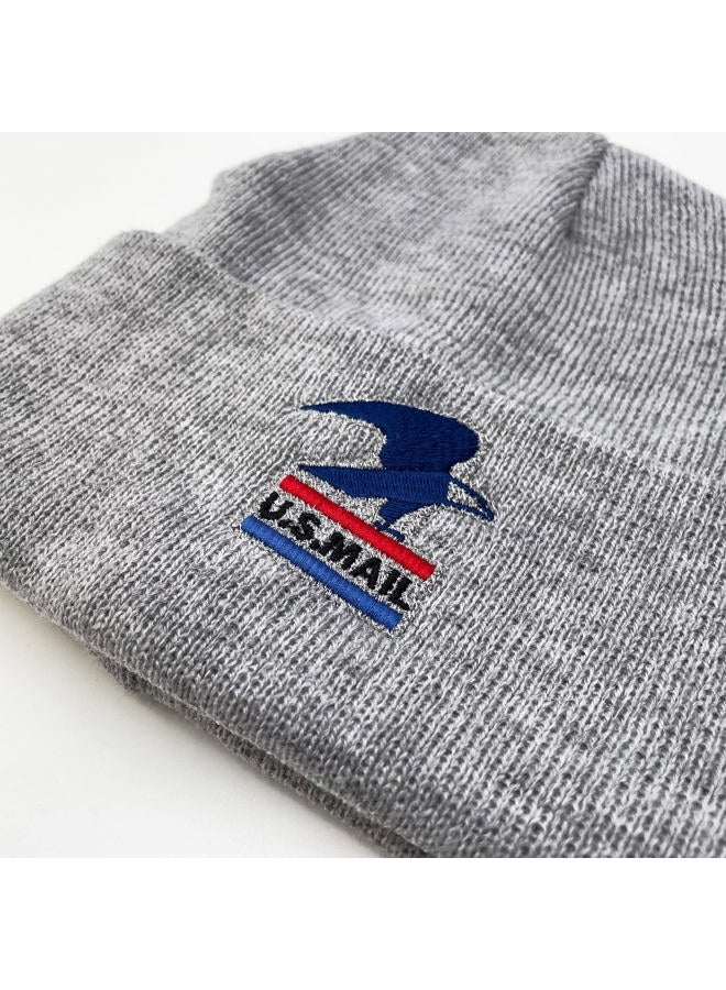 Tee Luv U.S. Mail Standing Eagle USPS Beanie (Gray), Gray, One size - Image 2