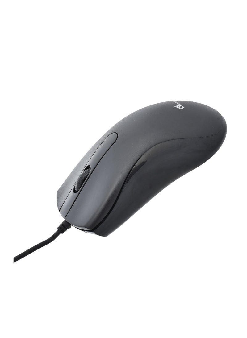 Generic - M-S015 Ergonomic High Quality Optical Mouse With Mechanical Macro Programming Chip Design And Long Wire Supports Windows 10/Windows 7/ Windows Vista And Windows XP - Black - Image 1