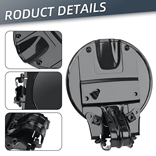 Parfyter 10385417 Fuel Filler Gas Door Tank Matte Black Gas Cover Cap Fuel filler gas door Compatible with Chevy Colorado & GMC Canyon 2004 2005 2006 2007 2008 2009 2010 2011 2012 - Image 4