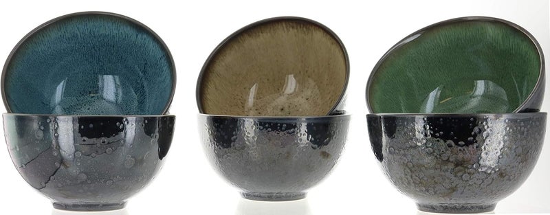 Mikasa Sapphire Stoneware Bowls  Set of 6 Bowls  Dishwasher Safe  Microwave Safe - Image 4