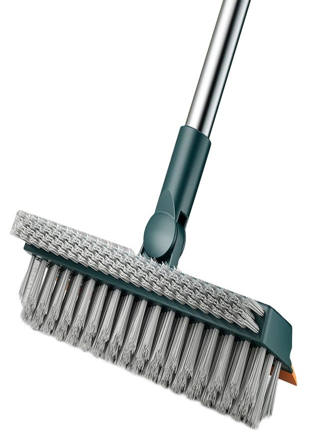 SvaTao Floor Scrub Brush 55.9" Telescopic Handle 2 in 1 Scrape Brush Stiff Bristle Shower Scrubber for Cleaning Patio Bathroom Garage Kitchen Wall Deck Tub Tile - Image 1