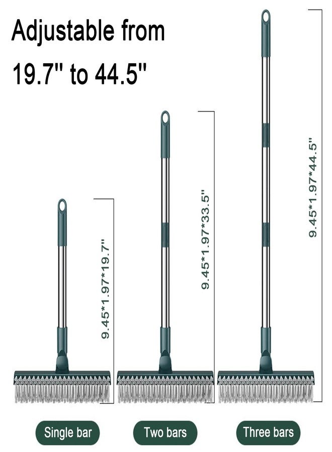 SvaTao Floor Scrub Brush 55.9" Telescopic Handle 2 in 1 Scrape Brush Stiff Bristle Shower Scrubber for Cleaning Patio Bathroom Garage Kitchen Wall Deck Tub Tile - Image 2