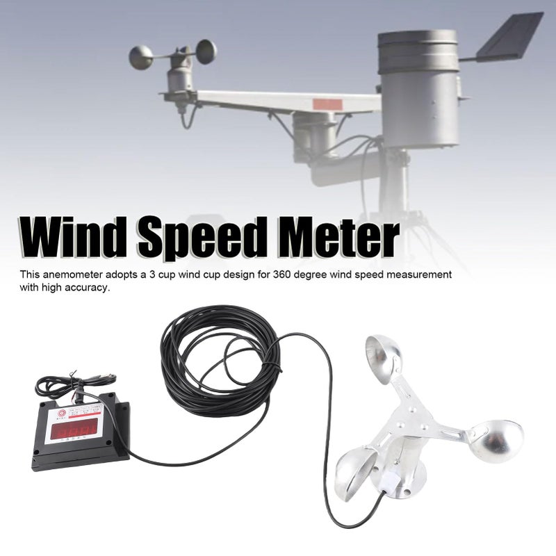 Aluminum Alloy Tower Crane Anemometer with Wind Speed Alarm and Power Failure Memory - Image 3