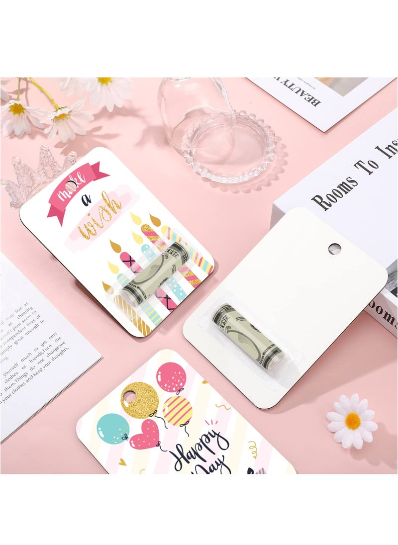 12 Pcs Money Holder Shaker Domes with Sublimation Blanks Money Card, lipstick Pouches with Adhesive, Money Holder Plastic Cover, Lip Balm Plastic Cover, Plastic Domes for DIY Crafts Making