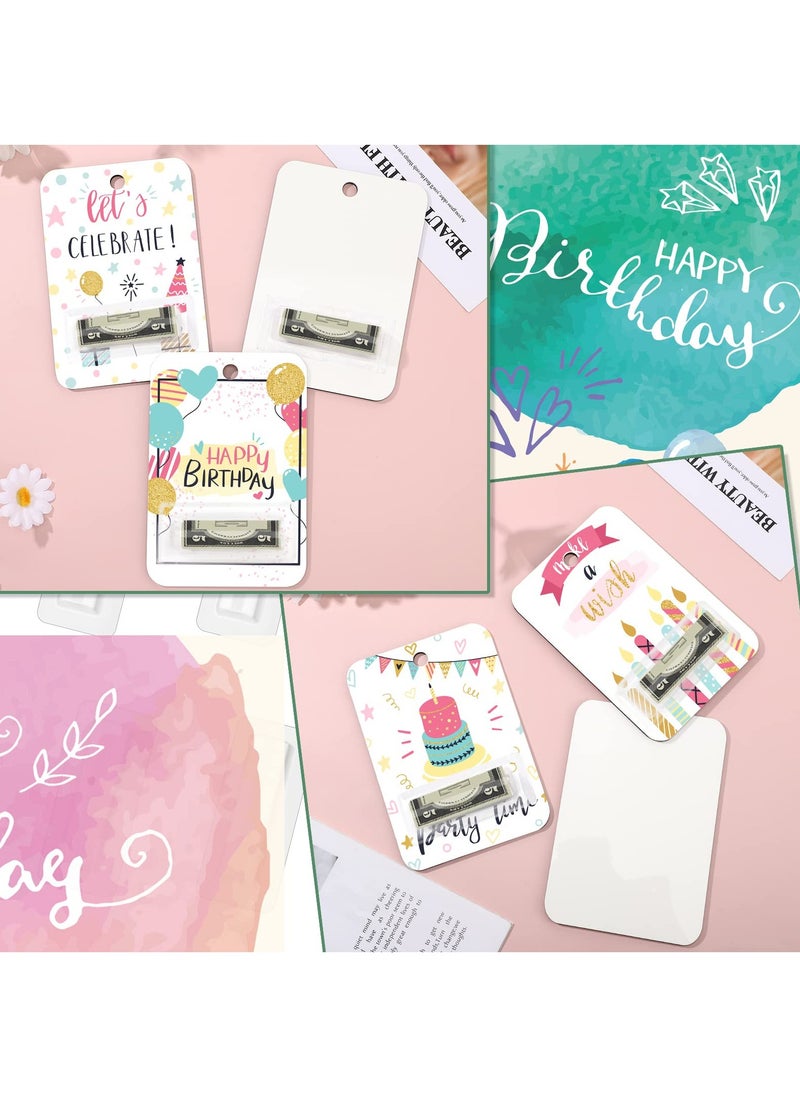 12 Pcs Money Holder Shaker Domes with Sublimation Blanks Money Card, lipstick Pouches with Adhesive, Money Holder Plastic Cover, Lip Balm Plastic Cover, Plastic Domes for DIY Crafts Making