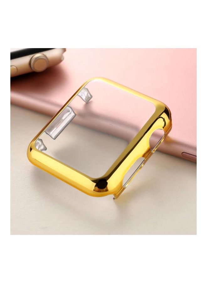 NIBEMINENT Protective Case Cover For Apple Watch 42mm Clear/Gold  - Image 4