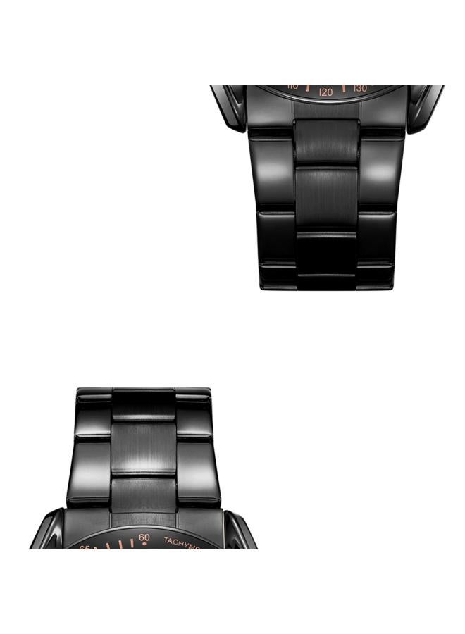 KENNETH SCOTT Kenneth Scott K22312-BBBB Men's Mechanical Display Watch & Stainless Steel Strap Black  - Image 4