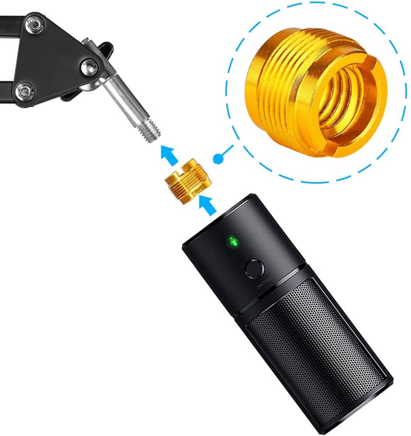 SHOPEE 2 PCS Mic Stand Adapter - Boom Arm Screw Thread Adapter 5/8" Male to 3/8" Female Screw Adapter for Microphone Stand, Shock Mount - Image 5