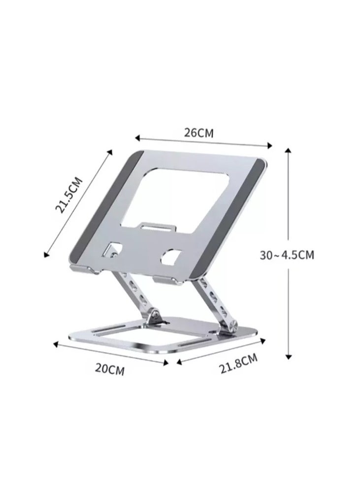 Generic Ergonomic Laptop Stand | Portable & Foldable | 10-17 Inch Laptops | Silver  - Image 2