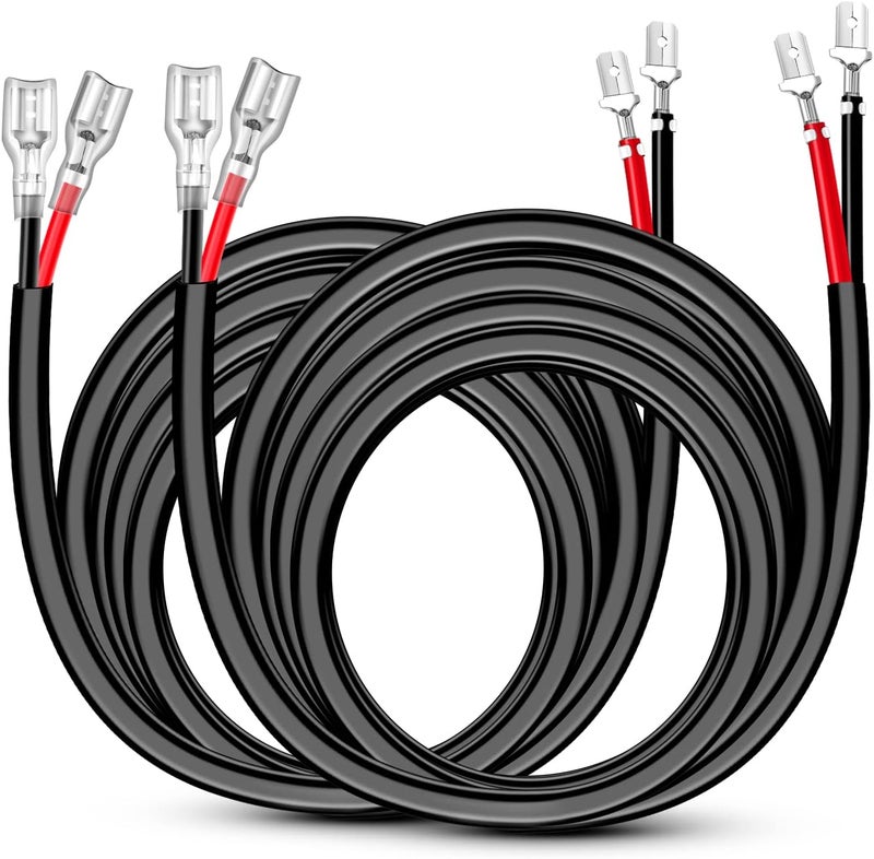 Nilight led Light bar Wiring Harness 2PCS 12 AWG Extension Kit 10 Feet for LED Work Light Bar Led Pods Off Road Lights Driving Fog Light Boat Lighting, 2 Years Warranty, Black Non sticky surface - Image 1