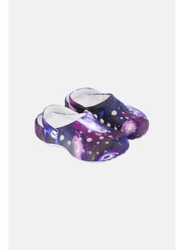 Woz Kids Boy Slingback Clogs, Purple Combo  - Image 1