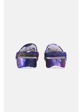 Woz Kids Boy Slingback Clogs, Purple Combo  - Image 3